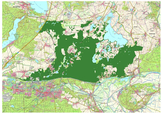 Choriner Waldgebiet - Karte (Bild: © Bund Deutscher Forstleute)